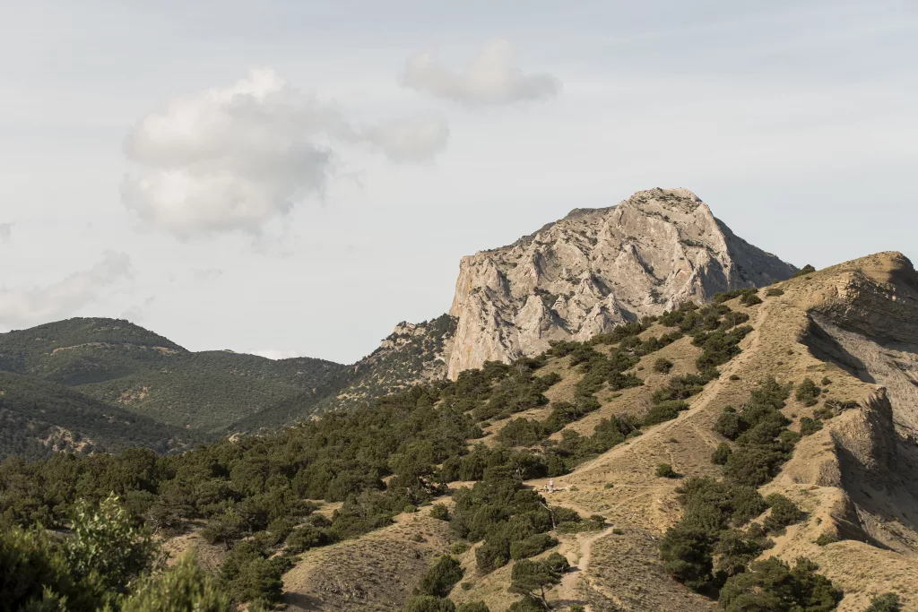 sequía de una montaña en Cataluña